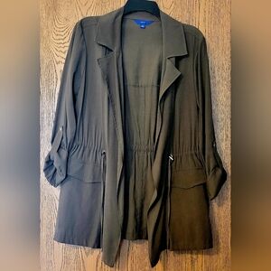 Apt. 9 NWT Olive Green Utility Jacket|Drawstring Waist Lightweight Blazer